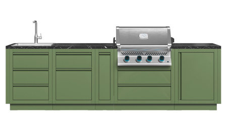 Уличная крашеная кухня KuhniGrill Ontario